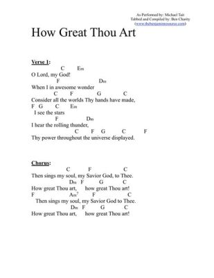 how great thou art tabs on the beauty of words in different contexts